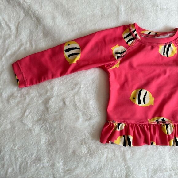 TEA 9-12 Months Ruffle Rash Guard NWT - Picture 4 of 12